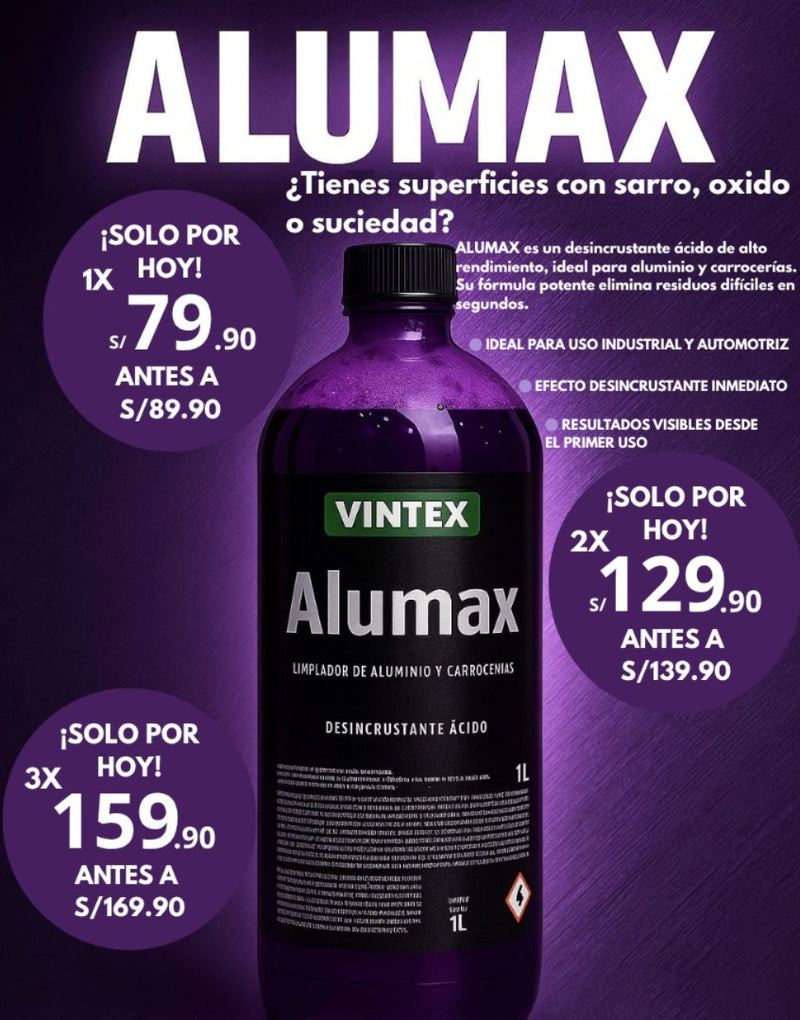 🧼 ALUMAX VIN-TEX 1L – ¡Tu nuevo aliado para dejar fierros como nuevos!